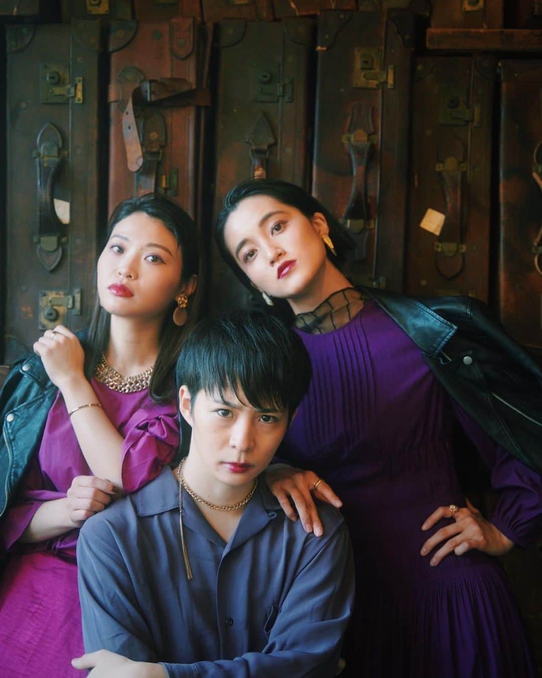 竹崎綾華のインスタグラム：「💓💜💓💜💓💜💓💜💓  Kazuki Sanada Haruka Mihashi Ayaka Takezaki  Photo by Ryusei Sengoku  💓💜💓💜💓💜💓💜💓💜」