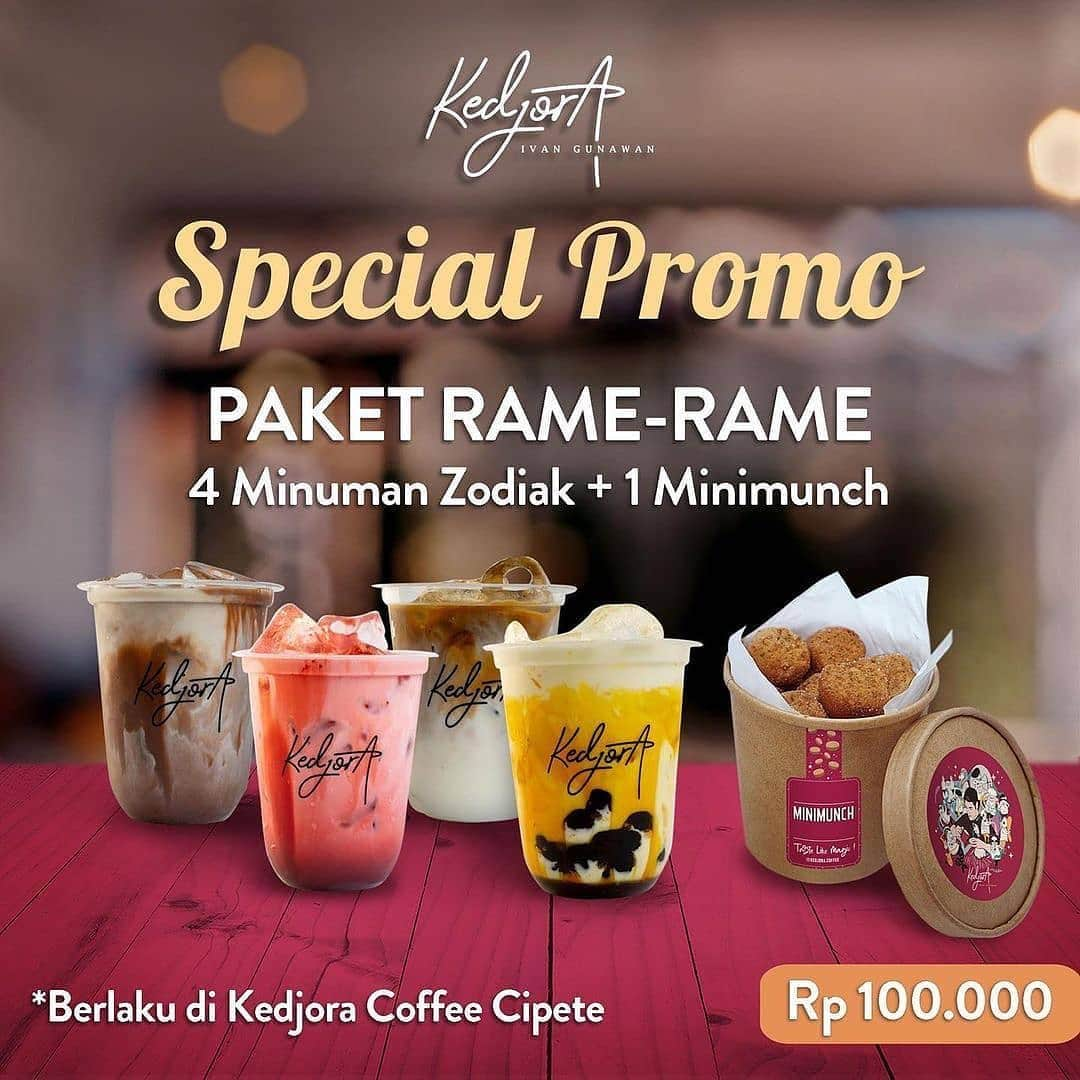 Ivan Gunawanさんのインスタグラム写真 - (Ivan GunawanInstagram)「Hi guys jangan lupa nih... SPESIAL PROMO  Khusus untuk Kedjora Coffee CIPETE  —— Ada 3 Promo yang bisa kamu pilih : 1. Pindahan 1 ( Beli 2 Minuman Free 1 Minuman ) 2. Pindahan 2 ( Beli 1 Minuman + 1 Minimunch hanya Rp.50.000 ) 3. Paket Rame-Rame ( Beli 4 Minuman + 1 Minimunch hanya Rp.100.000 ) ———— Jadi Tunggu apalagi kita bakalan tunggu kalian disini untuk bisa menikmati PROMOnya ! . Lokasi Kedjora Coffee Cipete : ———— JALAN CIPETE RAYA NO.11 C , Cipete Selatan. ———— Sampai jumpa disini ya....  #kedjoracoffee #kedjoracoffeeBSD #kedjoracoffeeCipete #kedjoracoffeeTebet #kedjoracoffeeBintaro #kopisusu #kopisusujakarta #kopisusugulaaren #kopikekinian #kopisusuenak #kopijkt #pesankedjora」11月22日 11時03分 - ivan_gunawan