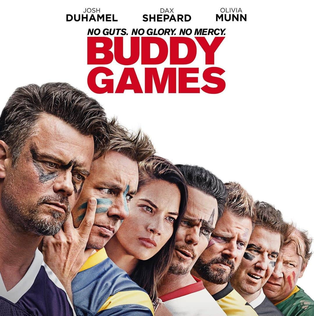 ジョシュ・デュアメルのインスタグラム：「It’s Saturday night! Don’t forget to wear protection... and go see Buddy Games playing in theaters now!」