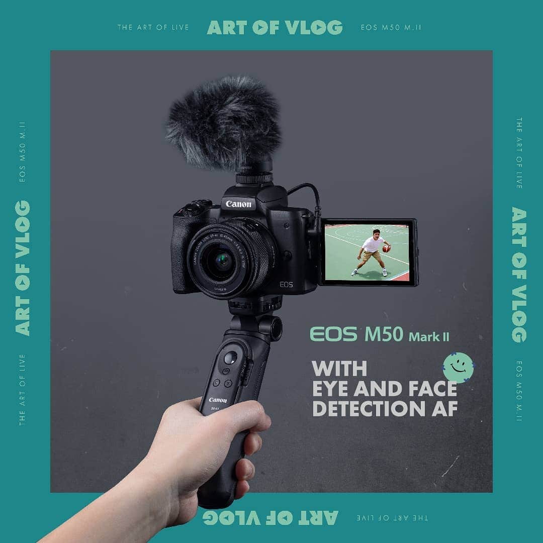 Canon Asiaさんのインスタグラム写真 - (Canon AsiaInstagram)「If you are not in focus, what is your audience focusing on? With eye and face detection AF in the new Canon EOS M50 Mark II mirrorless camera, you’ll always be the center of attention.  Master the art of focus with the new Canon EOS M50 Mark II vlogging camera.  #canon #mirrorlesscamera #vlog #eosm50markii #eosm50 #livestream #vlogging #artofvlog」11月22日 17時06分 - canonasia