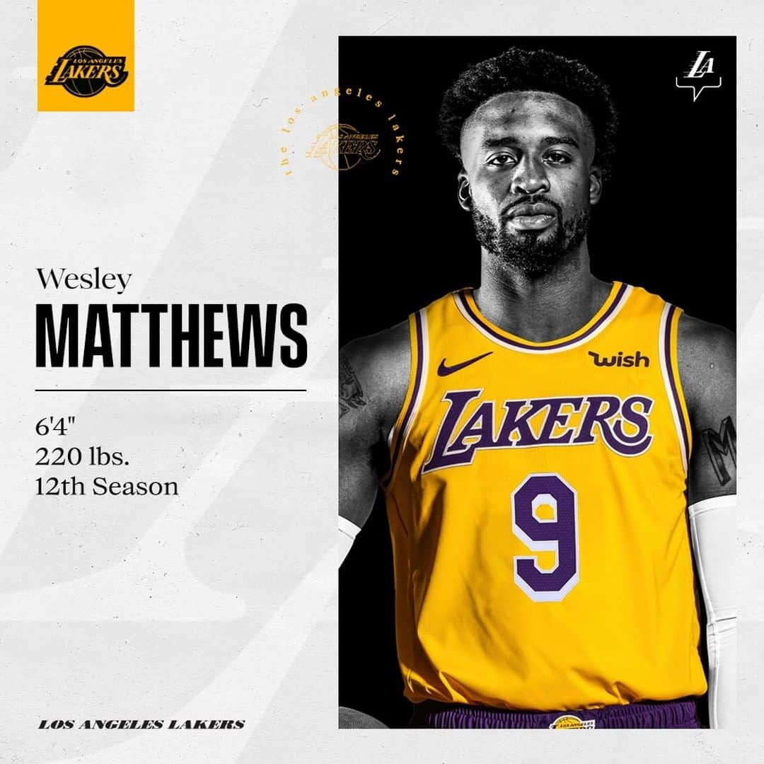 Los Angeles Lakersさんのインスタグラム写真 - (Los Angeles LakersInstagram)「OFFICIAL: Wesley Matthews is joining the #LakeShow 🏹🏹🏹」11月23日 4時10分 - lakers