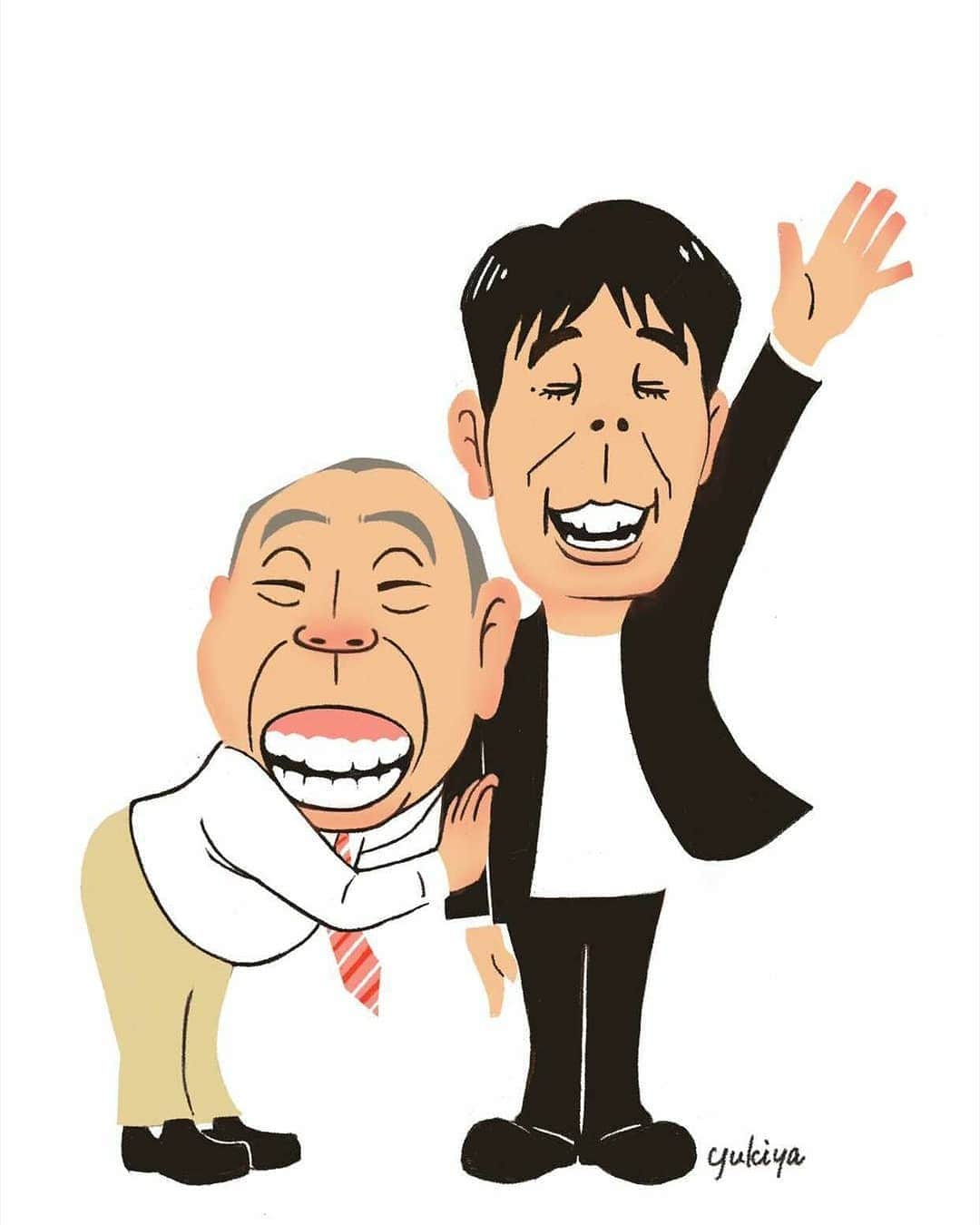 のインスタグラム：「似顔絵イラストを描いていただきました(^o^)/　キャワイイ感じでありがとうございます♪  #似顔絵イラスト #似顔絵 #レギュラー　#あるある探険隊 #絵 #漫画 #マンガ #manga#あるある展覧会」