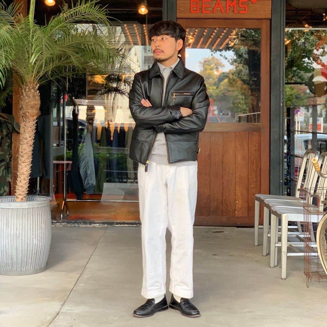 BEAMS+さんのインスタグラム写真 - (BEAMS+Instagram)「. BEAMS PLUS STYLE  #beams #beamsplus #beamsplusharajuku #harajuku #tokyo #leatherjacket #ridersjacket #johnsonleathers #mjk #militarypants #mensfashion #mensstyle #menswear #keepfashionalive」11月22日 20時02分 - beams_plus_harajuku