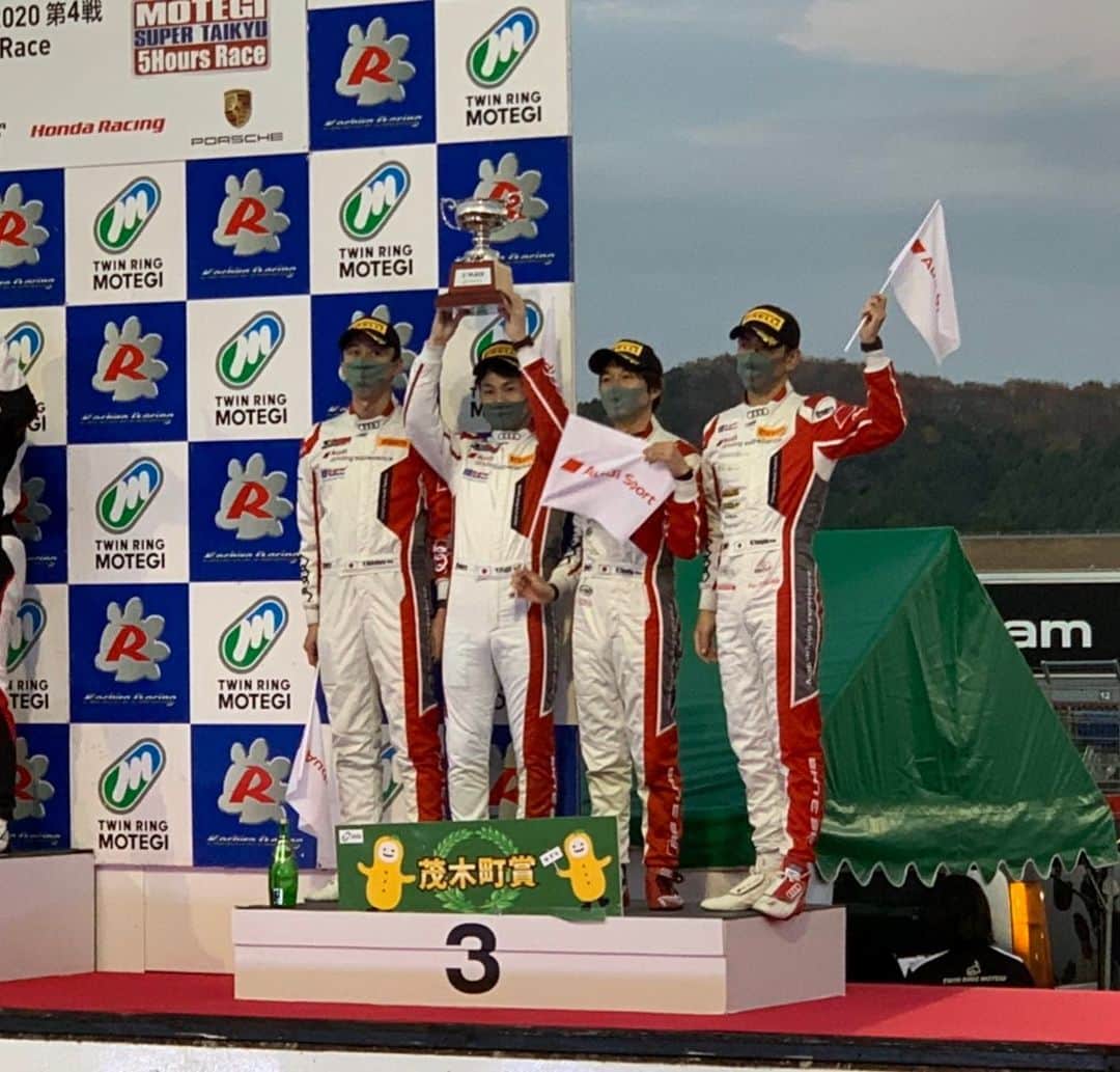 のインスタグラム：「. 年に一度のAudi driving experience チームでのS耐TCRクラスへの参戦 . 今年も3位表彰台。 . 初参戦の藤井選手頑張りました！ . 年々このプログラムの内容が濃くなってきています。今後が楽しみです！ . #s耐 #supertaikyu #audidrivingexperience」