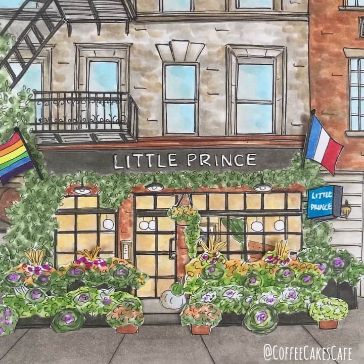 のインスタグラム：「Good morning everyone! ☀️ I realized this weekend that fall decorations will soon turn to Xmas. So I have to share with you this lovely bistro that’s is beautifully decorated and capturing all that is bountiful in the autumn season! 🧡🍂 They also do such an amazing job with decorating for Xmas too. Sending you smiles 😊 and fall pretties 🍂 to start your day!✨ @littleprince  . . A little thank you to my friend @hyunjkim24 for reminder ❤️🙏🏻 . . . . #stopmotion #soho #sohonyc #cafehopping #westvillagelife #thisisnewyorkcity #stopmotionanimation #westvillage #greenwichvillagenyc #bitsofbuildings #igersofnyc #timeoutnewyork #chasing_facades #picturesofnewyork #made_in_ny #seeyourcity #newyorkgram #prettycitynewyork #newyorkarea #facade #facadelovers #streetsofnewyork #picame #stopmotionvideo #icapture_nyc #instagramnyc #coffeecakescafe #nycrestaurants #storefront #urbansketchers」