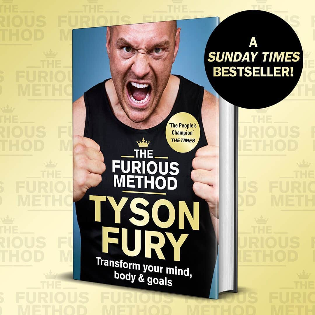 タイソン・フューリーさんのインスタグラム写真 - (タイソン・フューリーInstagram)「The Furious Method is a Sunday Times bestseller!!! GET IN! Thanks for all your support of the book. If you haven’t got your copy yet it’s available now from Amazon.co.uk or Waterstones.com. It’s full of advice and tips, swipe right to try one called The Goal Ring.」11月22日 23時54分 - tysonfury