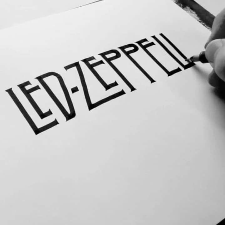 Seb Lesterのインスタグラム：「Throwback logo doodle. #ledzeppelin」