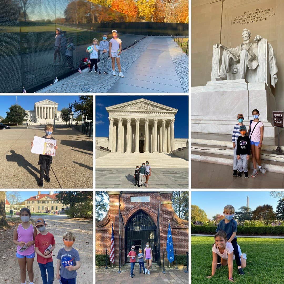イヴァンカ・トランプのインスタグラム：「Some fun Sunday field trips visiting and sketching memorials, monuments and more in DC!  📍Lincoln Memorial 📍Washington Monument 📍Mount Vernon  📍Vietnam Veterans Memorial 📍Korean War Memorial 📍Supreme Court of the United States」