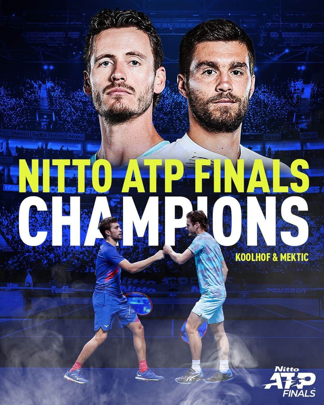 ATP World Tourさんのインスタグラム写真 - (ATP World TourInstagram)「Congratulations @wesleykoolhof & @nikola_mektic, the 2020 #NittoATPFinals Doubles CHAMPIONS! 🏆」11月23日 1時57分 - atptour