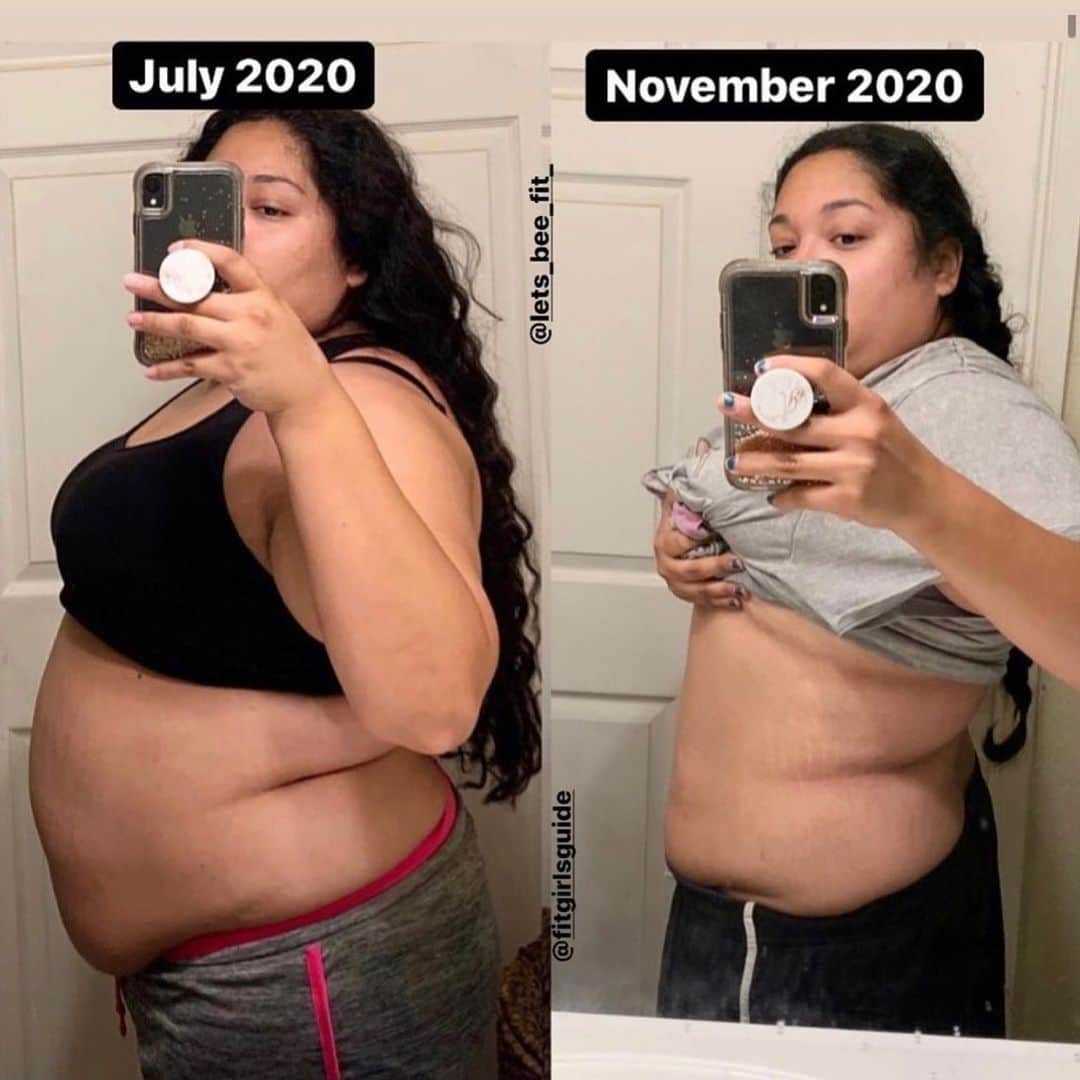 3.6m Fit Girl Videosのインスタグラム：「Let’s cheer on, Drea!! 🔥 “Completed my first challenge, but not without bumps in the road. But for the first time in my life I know that’s OK because I’m not going to be perfect and it’s going to take time. I’m not just changing how I eat and adding more physical activity into my life. I’m changing my lifestyle, I’m changing how I think, how I feel about things, how I cope. And that’s hard, and it’s ok to stumble, as long as you get back up. I made mistakes, I ate things I wasn’t suppose to, I wasn’t able to workout for the last week due to a back injury, but that’s ok. I didn’t give up this time. I can’t wait for the next challenge, my Fit Sisters inspire me to keep going. I feel accountable and love this community!” by @lets_bee_fit_ 💕💪 PS: The NEXT Group Challenge starts Monday, November 30th! We’d love to have you with us!!」