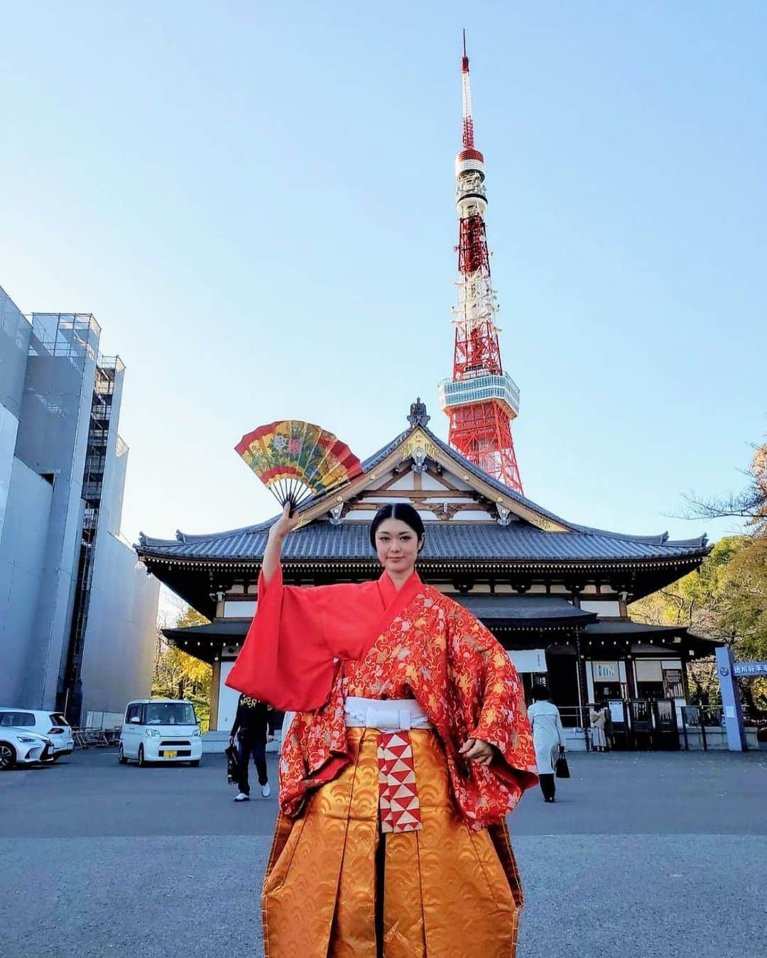 せいなさんのインスタグラム写真 - (せいなInstagram)「増上寺の＊和いろかたち＊ 2日間の演武が終わりました✨ . . 個人的には、納得のいくパフォーマンスが出来なかったけど、もっと上達して多くの方に観ていただける様に、次に繋げていけたらなぁと思います😗🌼 . . わざわざ観に来てくれた皆様ありがとうございました✨ イベントの盛況は良かった様で、いろんな方が足を運んで下さってました🌸✨ お客様や出店者様ともお話しが出来て楽しかったです✴︎ . . このご縁も大切にしながら、 精進していきたいと思います🌸✨ . . ◆公式サイト https://wanoirokatachi2020.studio.design/  . . . #紅葉狩 #武蔵野 #武楽 #BUGAKU #SamuraiArt  #武楽座 #samurai #art #budo #増上寺 #和アート　武道 ｘ #伝統芸能 の #サムライアート #刀 #鬼 #武士 #邪気祓い #源光士郎 #KoshiroMinamoto #japaneseculture #performance  #experience #martialarts #onlinelessons #katana #kimono #samuraiarmor #パフォーマンス #体験」11月23日 12時59分 - seina_k0403