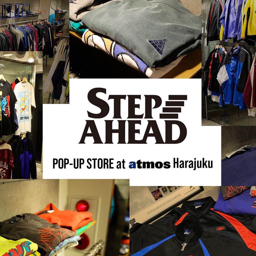 アトモスさんのインスタグラム写真 - (アトモスInstagram)「. この度atmos 原宿店にてVintage Clothing Shop“STEPAHEAD”とのPOPUP STOREを開催中。 本POPUPは、70年代～のVintage NIKEだけを集めたatmosとSTEPAHEADの得意分野を生かしたPOPUPとなっております。NIKEの古着の定番ともいえるナイロンジャケットやスウェット類の中には70年代のオリジナル風車ロゴナイロンパーカーや、80年代当時のエアジョーダンアパレル、90年代のACGアパレル等、マニア垂涎のアイテムを多数取り入れております。経年の変化など同じ物はなく、全てが1点物というのも古着ならではの醍醐味ではないでしょうか。是非この機会にSTEP AHEAD POPUP STOREのご来店ください。 . We are holding a POP UP STORE with Vintage Clothing Shop “STEPAHEAD” at atmos Harajuku store. This POP UP is a collection of only Vintage NIKE from the 70's. It is a POP UP that makes the best use of the specialty fields of atmos and STEPAHEAD. Some of NIKE's classic nylon jackets and sweatshirts and we have incorporated many enthusiast-coveted items such as the original windmill logo nylon hoodie of the 70's, the Air Jordan apparel of the 80's, and the ACG apparel of the 90's. There is no such thing as a change over time, and the fact that everything is one-of-a-kind is the real thrill of second-hand clothing. Please take this opportunity to visit STEP AHEAD POPUP STORE. . #atmos #atmosjapan #atmostokyo #stepahead #vintage #popup #usedclothing #atmosharajuku #アトモス #ステップアヘッド」11月23日 13時48分 - atmos_japan