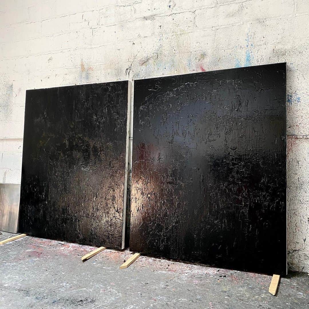 のインスタグラム：「June 1 / June 2 - 2020  oil/enamel on canvas」