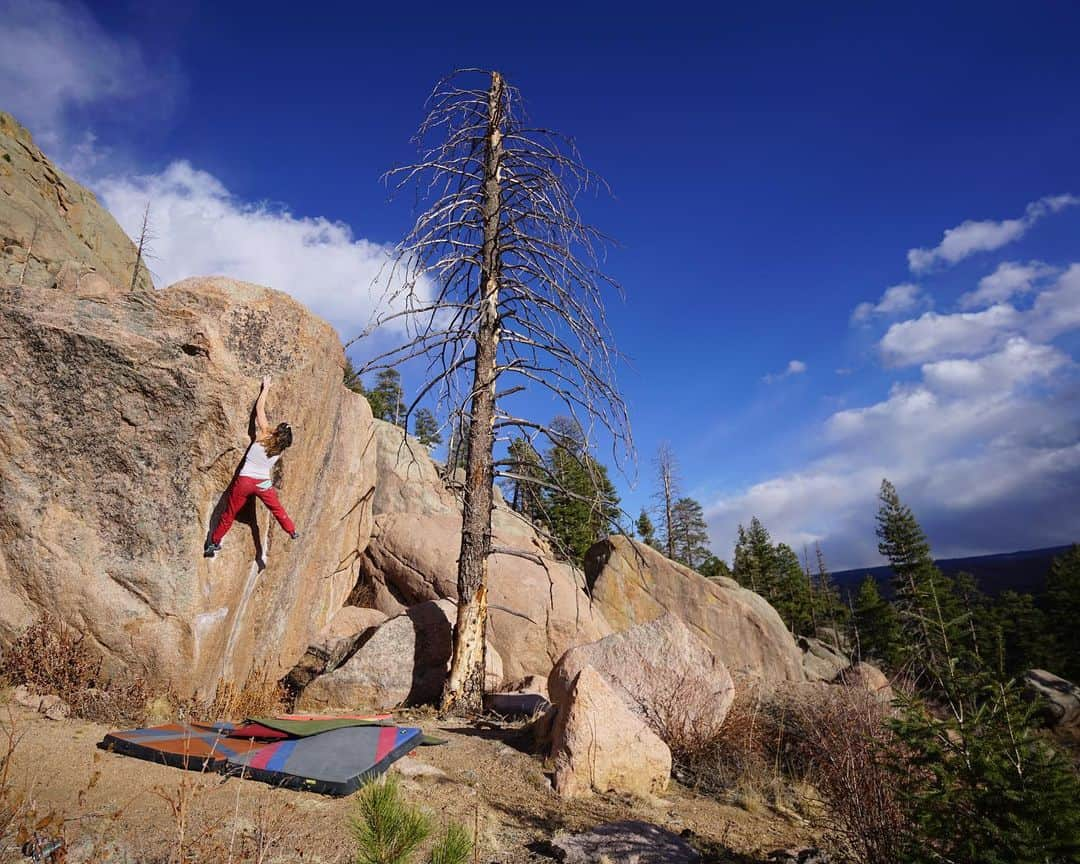 Alexis Mascarenasさんのインスタグラム写真 - (Alexis MascarenasInstagram)「The perfect birthday weekend away with @a.geiman and my brown bear ♥️  •Air Jordan-South Platte•  #coloradobouldering #climbing #bouldering #springsclimbingcenter #climbwithhonor #frictionlabs #organicclimbing」11月23日 8時01分 - alexis_mascarenas