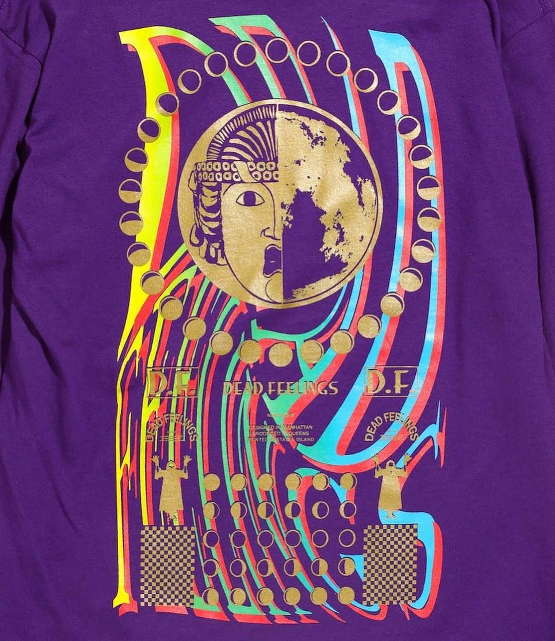 ケンゾーミナミのインスタグラム：「𝐃𝐄𝐀𝐃 𝐅𝐄𝐄𝐋𝐈𝐍𝐆𝐒 / FW20 / “MOON + TRIP” / PURPLE / LONG SLEEVE T-SHIRT  (Back & Front Graphics / Sample 02/22/20)  Available at Nepenthes online store:  https://nepenthes-onlinestore.com/?pid=155621413  Photos (1-4) from @nepenthes.official   @nepenthes_newyork @nepenthes.official #kenzominami」
