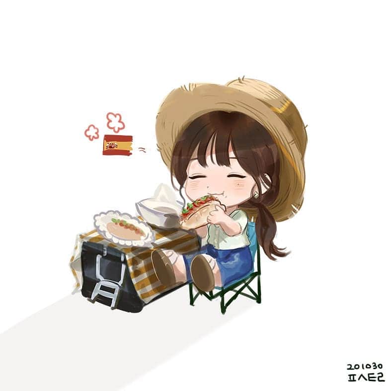 イ・ユリのインスタグラム：「#이유리#편스토랑#팬분이그려주셨어요#율둡님#감사해요☺️ #도배중」