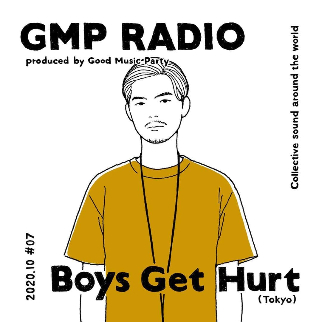 のインスタグラム：「『GMP Radio Tokyo #7 by @boysgethurt / 2020.10』 .  Listen and enjoy the set from the link in bio .  Art Work by @ayumi_yamamoto1130  .  #goodmusicparty #gmpradio #gmp」