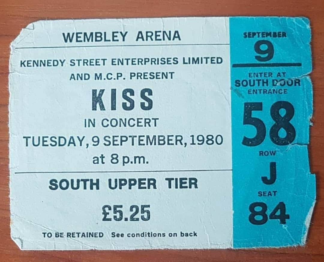 KISSさんのインスタグラム写真 - (KISSInstagram)「#FirstKISS! Here's Simon Rowles first #KISS concert ticket from 1980.  Simon has seen the band 43 times since then!  How many times have you seen KISS?」11月23日 15時43分 - kissonline