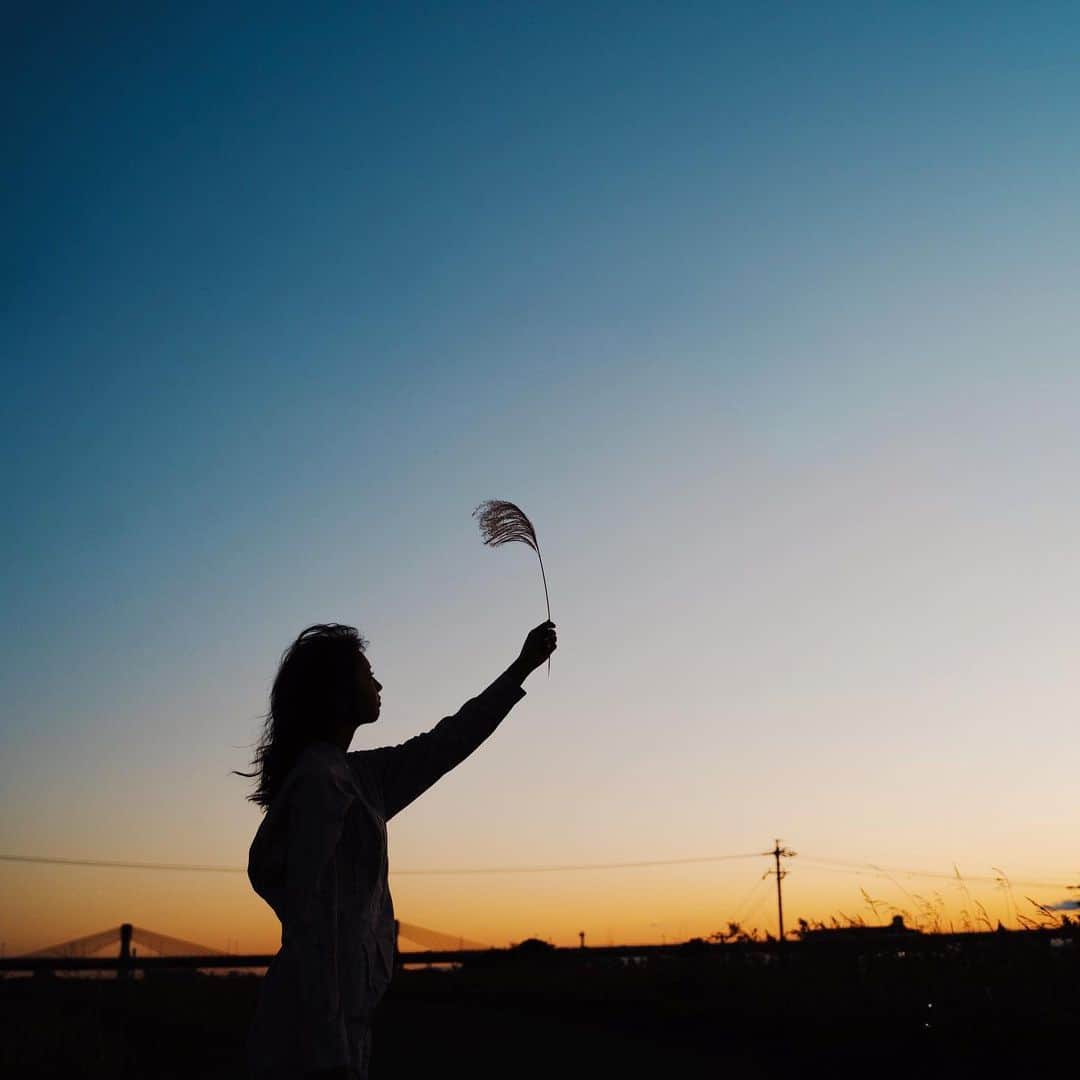 Ryosuke Sugayaのインスタグラム：「秋の夕陽ってほんとに綺麗！  みんなで作ると楽しいね！  秋のゆるい動画つくったんで  編集がんばります！  @miyuwada  @lorenshun0928  @__87loren」