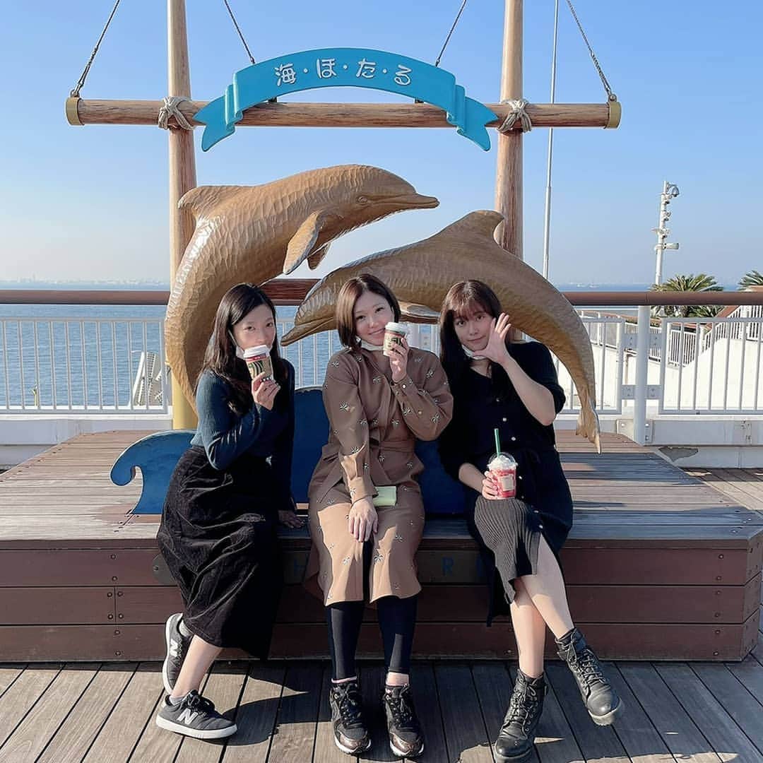 国友愛佳のインスタグラム：「結構前なんだけど、友人と海ほたる行ってきた時の写真☆」