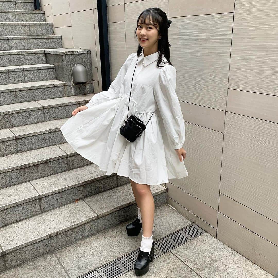 川畑綾理のインスタグラム：「￣￣￣￣￣￣￣￣￣￣￣￣  先日の展示会で注文したお洋服が届きました〜♡☺︎ @calan_closet 可愛すぎて、、、（ ; ; ）‼︎ オンラインショップもあるので是非🐰🤍」