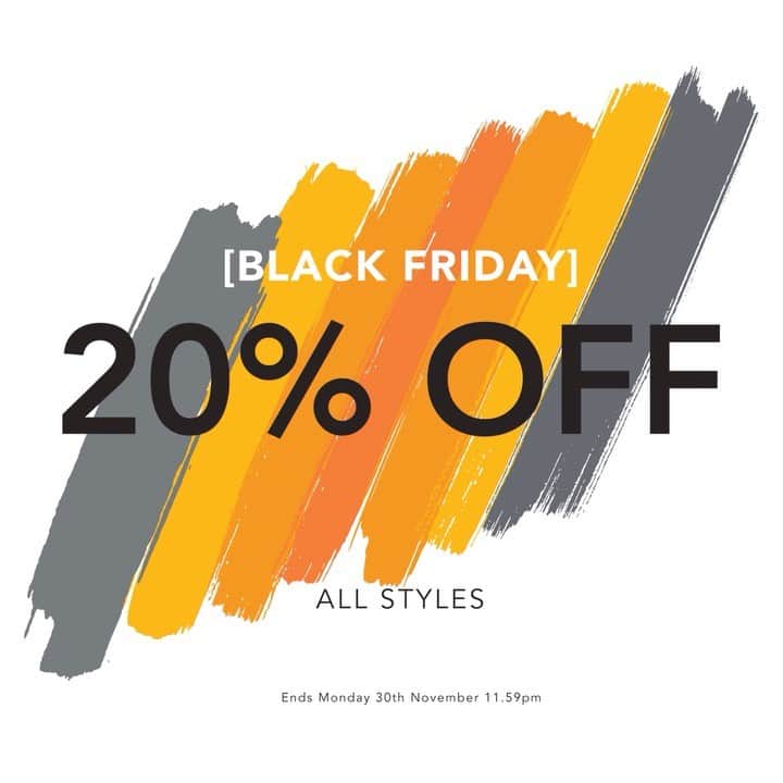 のインスタグラム：「Our Black Friday sale is here - 20% off all styles 👏👏👏」