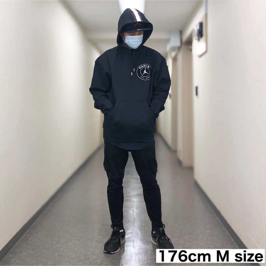セレクションスタッフのインスタグラム：「.﻿ PSG×JORDAN ﻿ ﻿ ﻿ 新作フーディーです🐃﻿ フード部分にもこだわりが詰まったアイテムになっております✨﻿ ﻿ ﻿ model:176cm Msize﻿ ﻿ ﻿ #psg #psgjordan #パリサンジェルマン #パリサンジェルマンジョーダン #parissaintgermain #jordan #ジョーダン #サッカー #サッカー好きな人と繋がりたい #ストリートファッション #ストリートコーデ #ジョーダンブランド #セレクション新宿 #セレクション大阪」