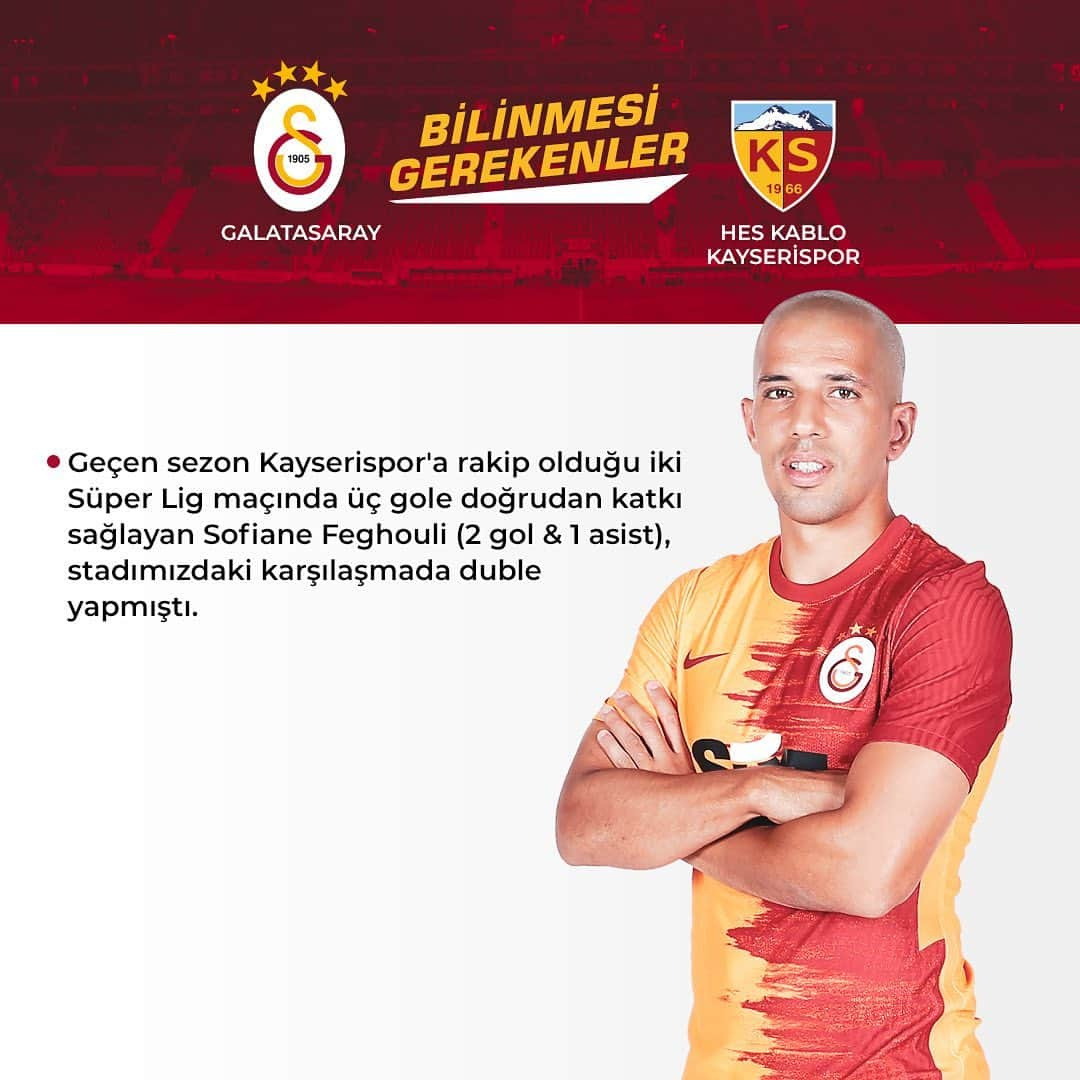 ガラタサライSKさんのインスタグラム写真 - (ガラタサライSKInstagram)「📊 #Galatasaray - Hes Kablo Kayserispor karşılaşması öncesinde bilinmesi gerekenler. #GSvKYS」11月23日 21時31分 - galatasaray