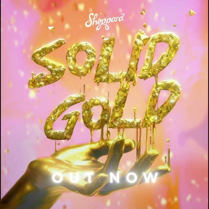 シェパードのインスタグラム：「Make it rain champagne! Solid Gold is officially out world wide. We hope our November release makes you feel 24K (Link in bio)」