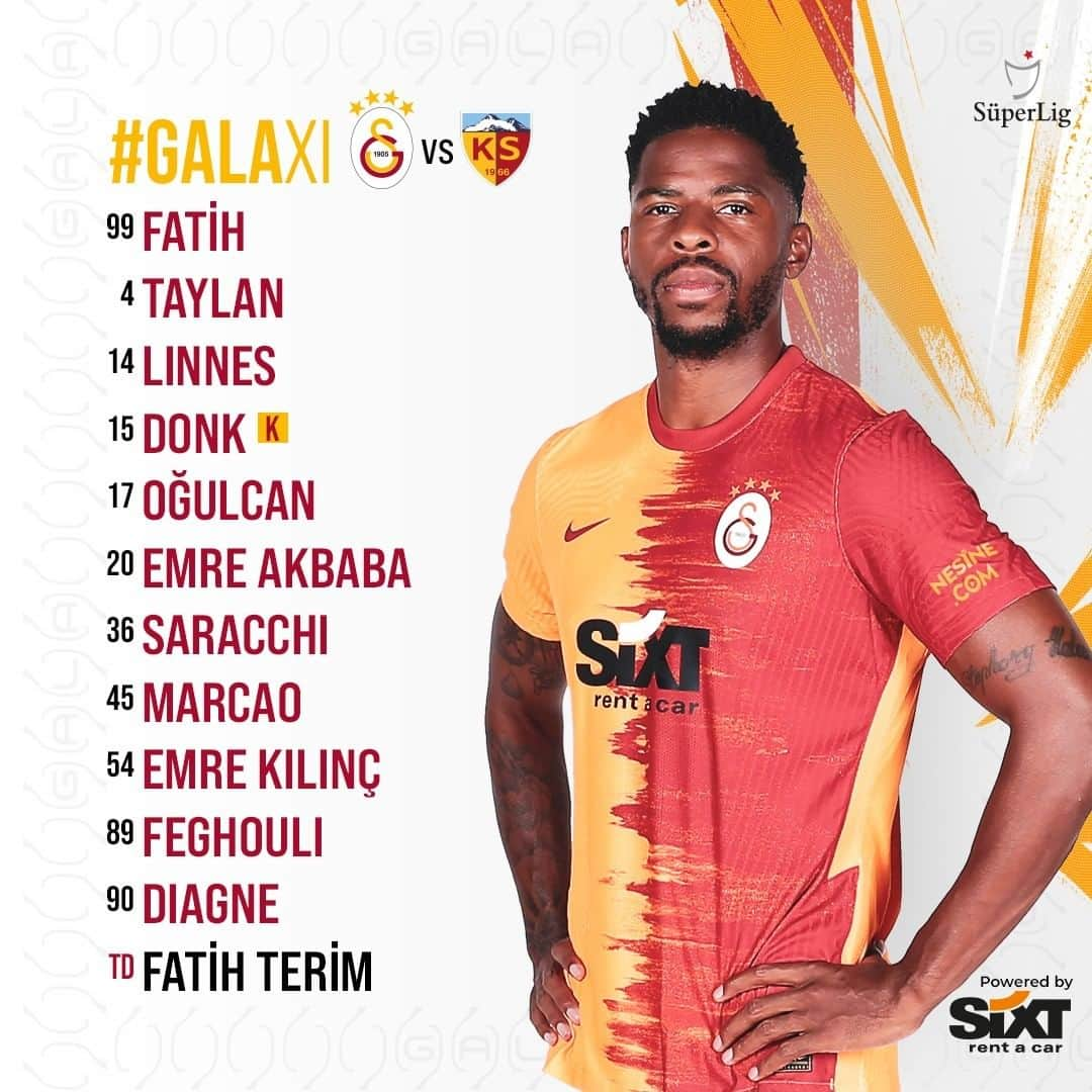 ガラタサライSKさんのインスタグラム写真 - (ガラタサライSKInstagram)「📢 H. K. Kayserispor karşısında ilk 11’imiz #GALAXI #GSvKYS 👇」11月24日 0時15分 - galatasaray