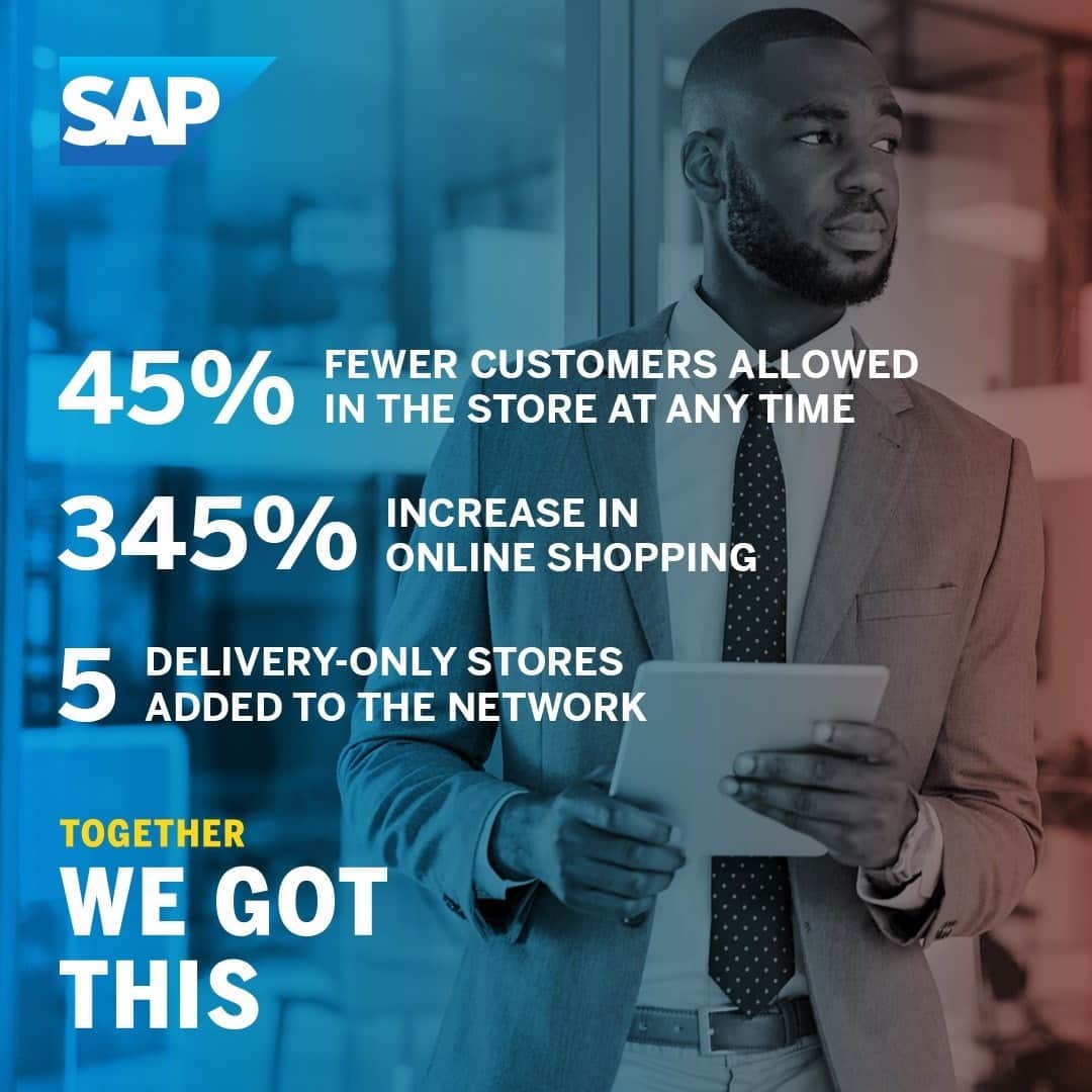 SAPのインスタグラム：「Give shoppers and consumers the products and personalized shopping experiences they want. Experience @sap_retail: sap.com/retail #TogetherWeGotThis 🛍️🛒」