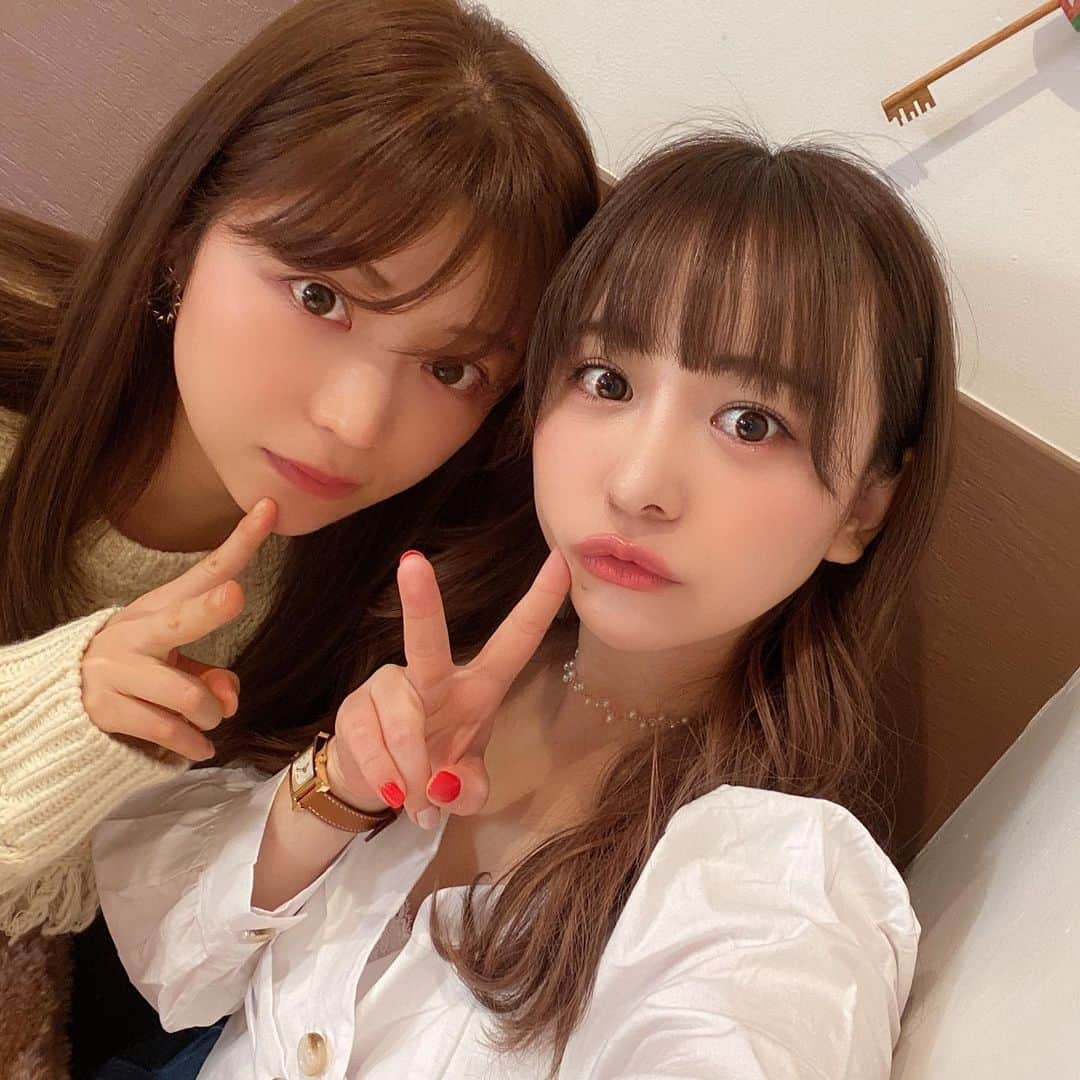 平松可奈子さんのインスタグラム写真 - (平松可奈子Instagram)「みらいしゃんが お誕生日のお祝いしてくれた🥂 らぶ、、♡  #みらかな　#friends  #カフェラテ」11月24日 1時34分 - 11kanaco14