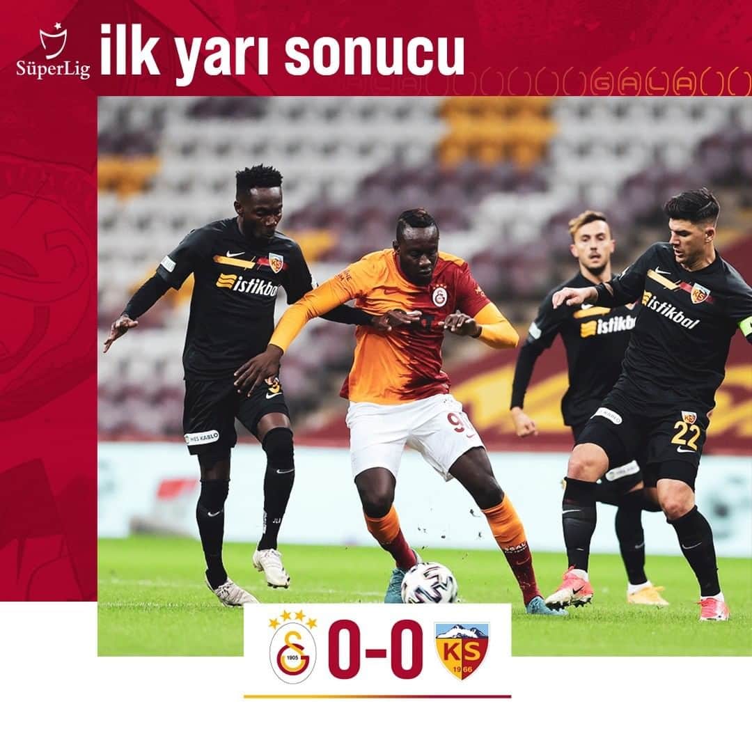 ガラタサライSKさんのインスタグラム写真 - (ガラタサライSKInstagram)「İlk yarı sonucu: #Galatasaray 0-0 H. K. Kayserispor #GSvKYS」11月24日 2時19分 - galatasaray