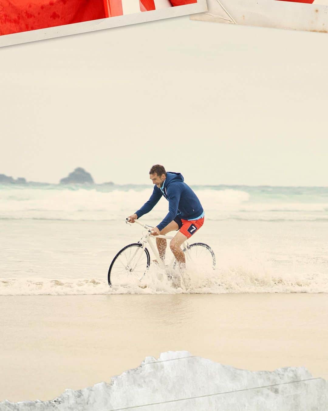 オールバーブラウンのインスタグラム：「New styles coming in quick! 🚴‍♂️‼️🏄‍♂️ This retro-inspired capsule is defined by bold contrast zips, chunky stitching, and unapologetic branding.  Shop the  new Weekender capsule via the link in bio.  #DoseOfSun #OBsAroundTheWorld #OrlebarBrown」