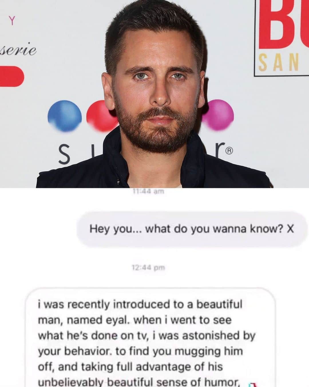 Just Jaredさんのインスタグラム写真 - (Just JaredInstagram)「Scott Disick is reacting to that leaked DM he sent to another reality star. Tap this pic in the LINK IN BIO to read what he wrote.  #ScottDisick Photo: Getty/Instagram Story」11月24日 2時56分 - justjared