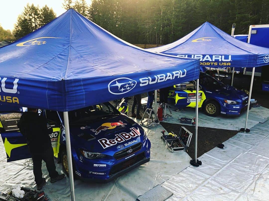 のインスタグラム：「But first, #rally 💨 #Morningvibes #SubaruRally」