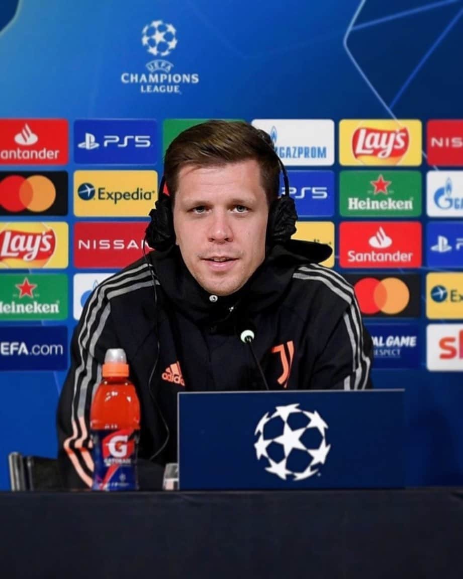 ヴォイチェフ・シュチェスニーのインスタグラム：「Press conference done, feeling ready for tomorrow’s game 💪⚪️⚫️   #ForzaJuve #finoallafine #UCL」