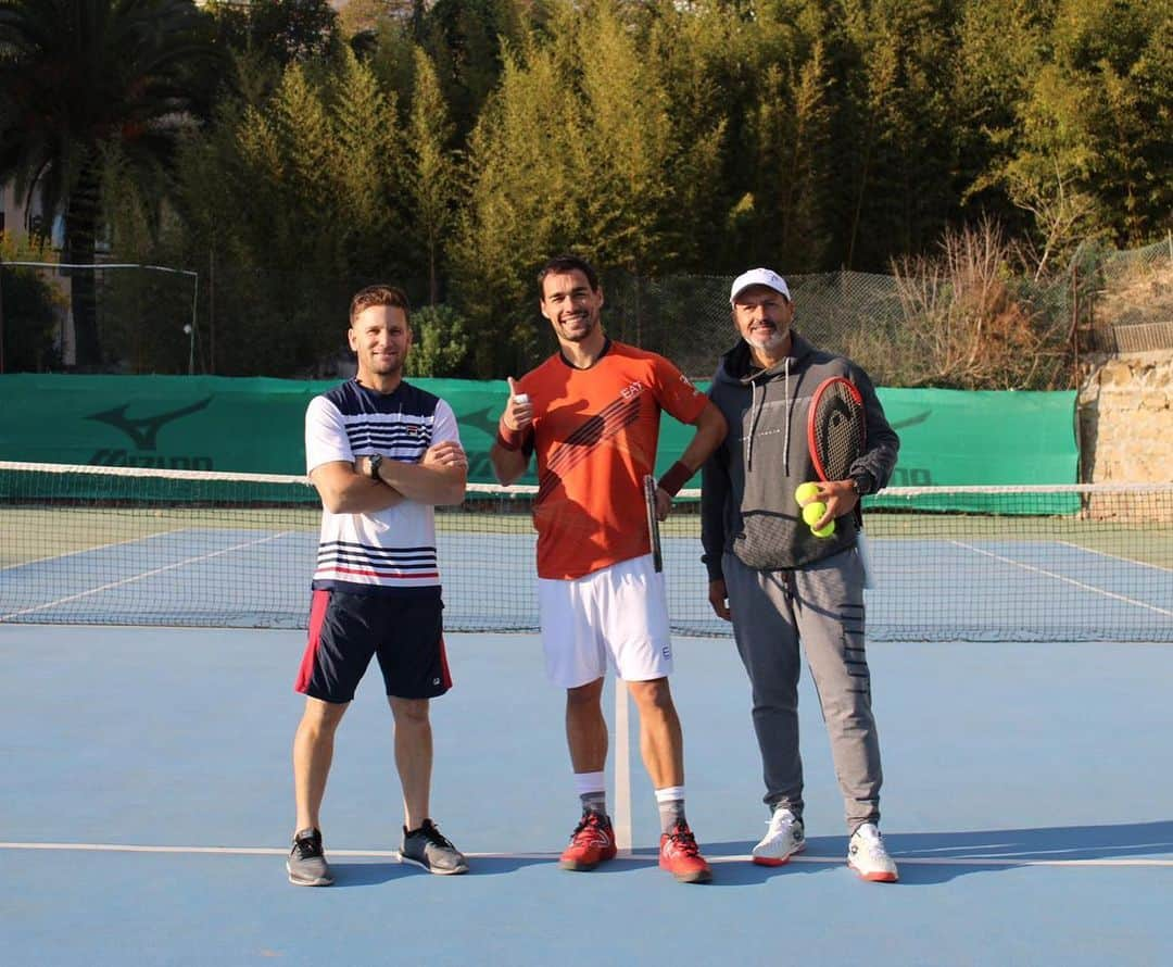 ファビオ・フォニーニさんのインスタグラム写真 - (ファビオ・フォニーニInstagram)「Day One 🎾 @mancini_alberto @alelacour  #2021 #team #newseason」11月24日 4時58分 - fabiofogna