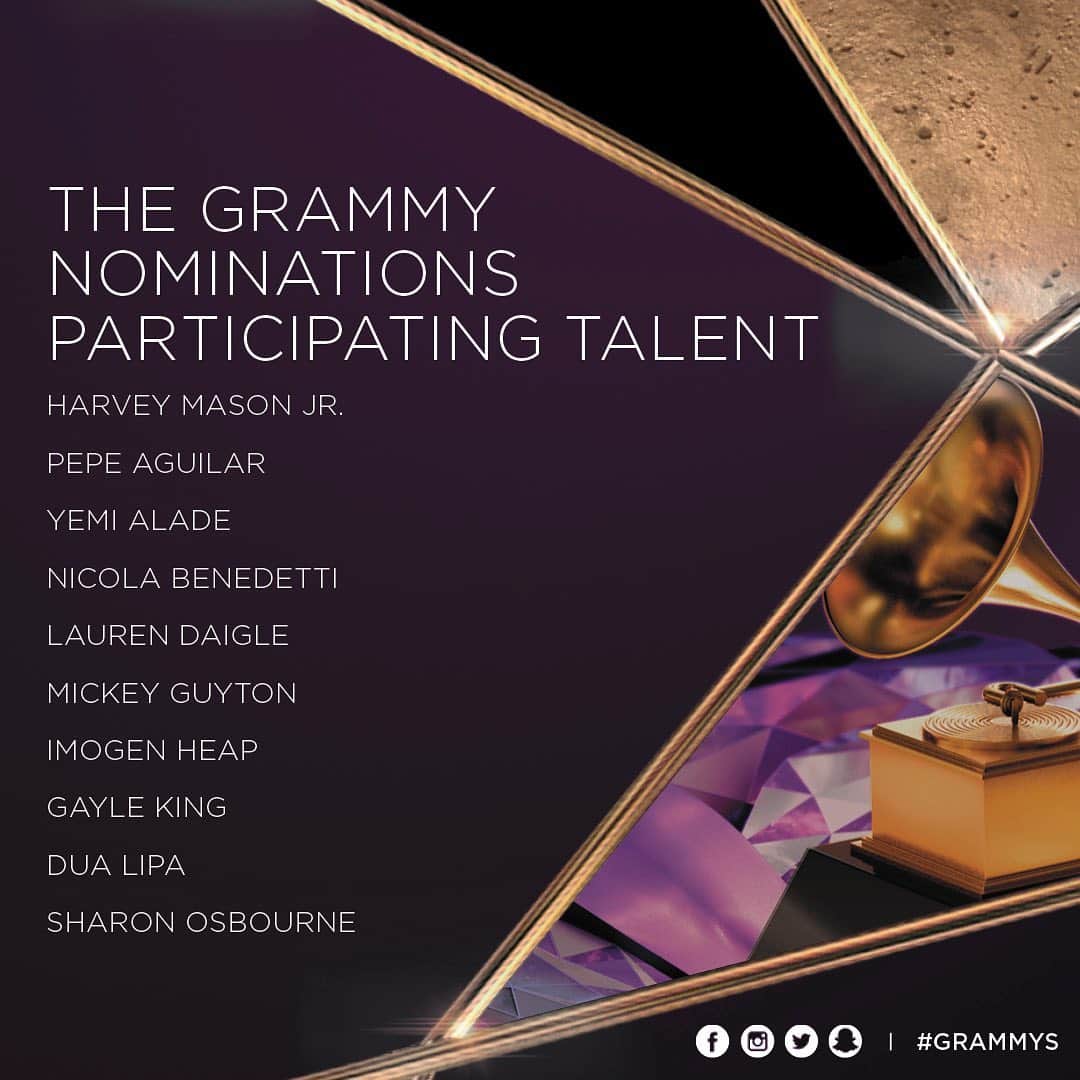 The GRAMMYsさんのインスタグラム写真 - (The GRAMMYsInstagram)「✨ #GRAMMYs nominations are tomorrow!   🎶 Don’t miss a beat and watch all the excitement unfold. Swipe ↔️ for our viewers guide.」11月24日 5時56分 - recordingacademy