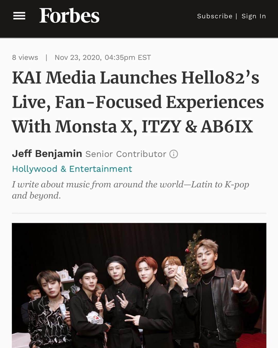 Jaeyoon Choiのインスタグラム：「hello82.tv - live interactive experiences #hello82 #monstax #hello82tv」