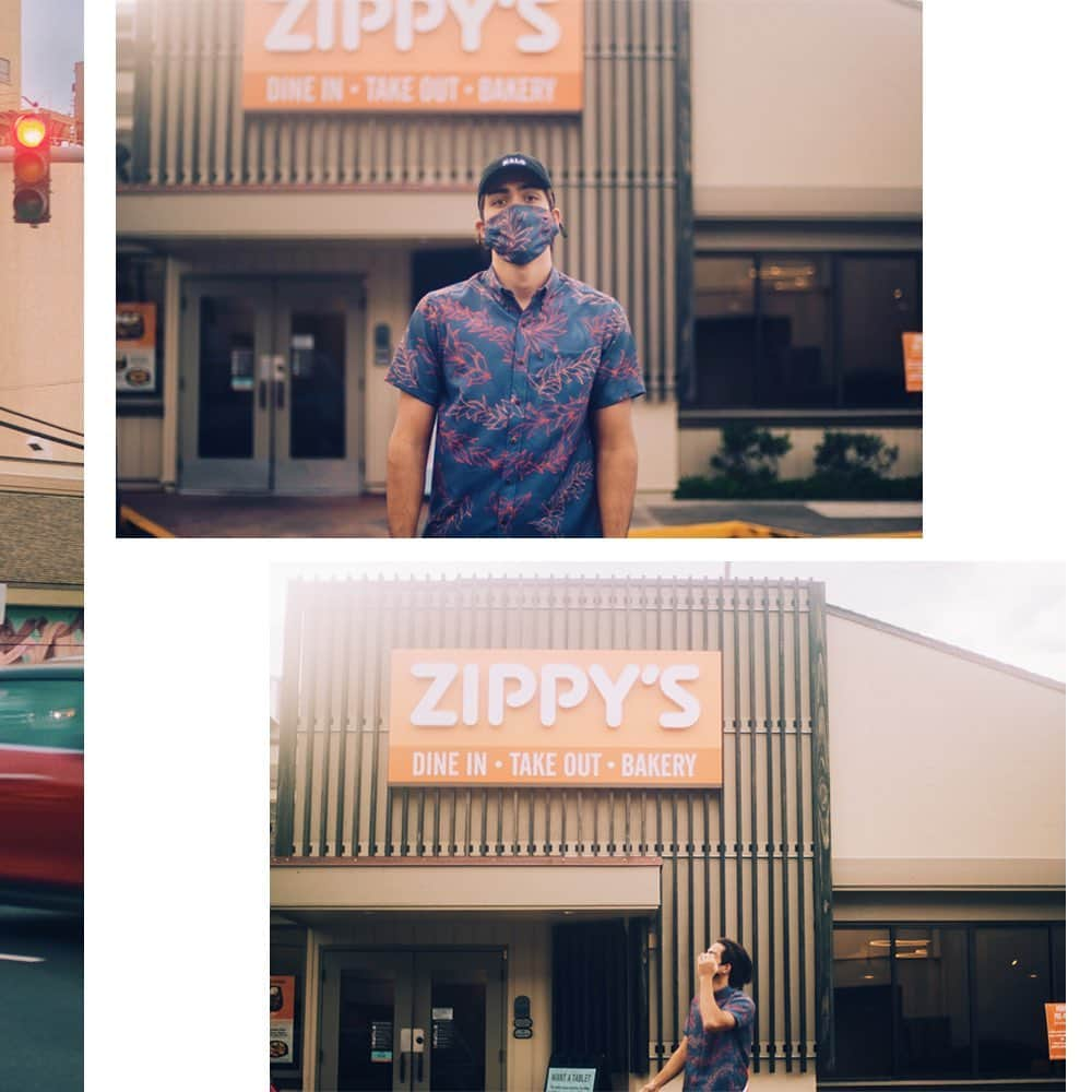 Amanda Kutakaさんのインスタグラム写真 - (Amanda KutakaInstagram)「This one is special to me, because @zippys might be one of my favorite restaurants. Maybe it’s the nostalgia of that bite into a piece of fried chicken, the way no one can replicate their chili recipe, or maybe it’s the way they’re always around when I need them...Coming back home to the Islands, at 2AM after a night out, or just in need of a comforting meal after a bad day. Talk story or take away, it feels like home. Thanks for always taking care, Zippy’s.  The Zippy’s x Ari South Hapwai Mask and Kaʻōpua Shirt launch on Zippys.com on Nov. 27 (Black Friday).   PS. The mask is reversible!  #supportlocal #nextstopzippys #saimindrip」11月24日 9時21分 - lovekimiko