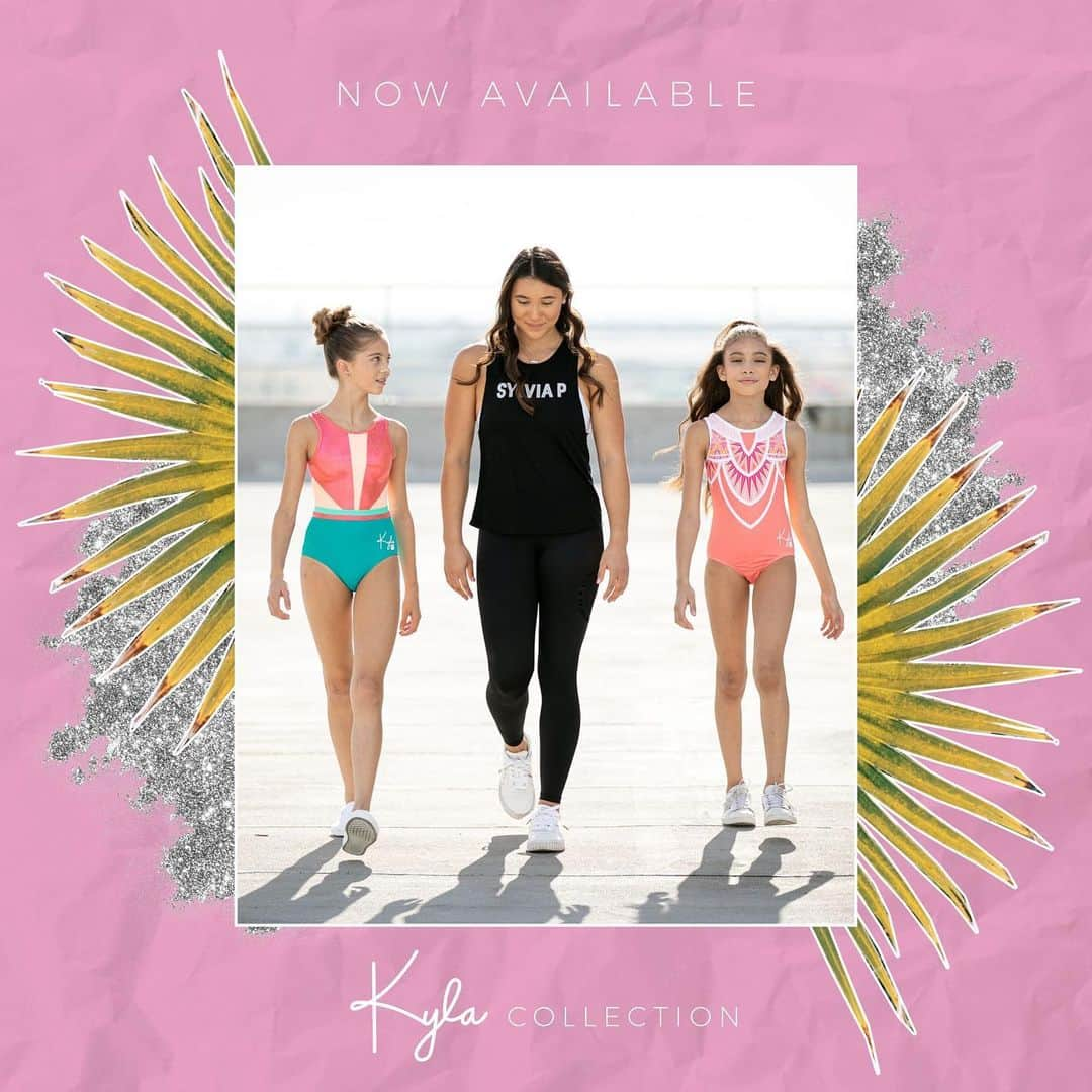 カイラ・ロスのインスタグラム：「Now available for purchase!   The Kyla Ross x Sylvia P Collection features four beautiful nature-inspired leotards!🏔🌊🌴🌅 When I am not in the gym, I find so much happiness being outdoors. Sometimes it is relaxing at the beach, and other times it is enjoying an amazing view after hiking up a mountain trail. Through these leotards, I hope the curiosity and joy of exploring the outdoors is brought with you to the gym!✨ Link to purchase your favorites can be found in my bio!  Thank you to everyone at Sylvia P for all of the hard work put in to create this collection. It has been so cool to see these beautiful leotards brought to life!💗」