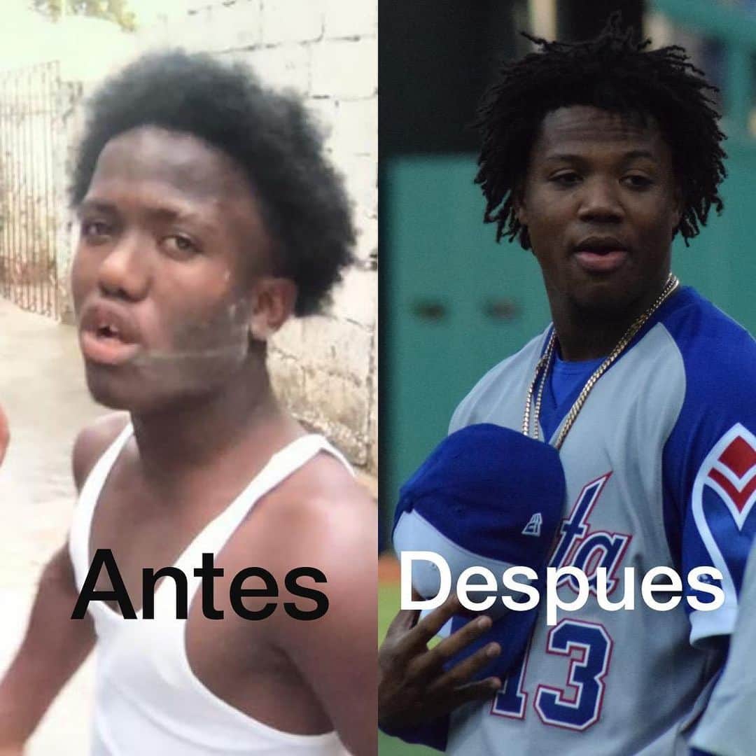 ホセ・レイエスのインスタグラム：「@ronaldacunajr13 No es mucho el cambio veeeeeee😩」