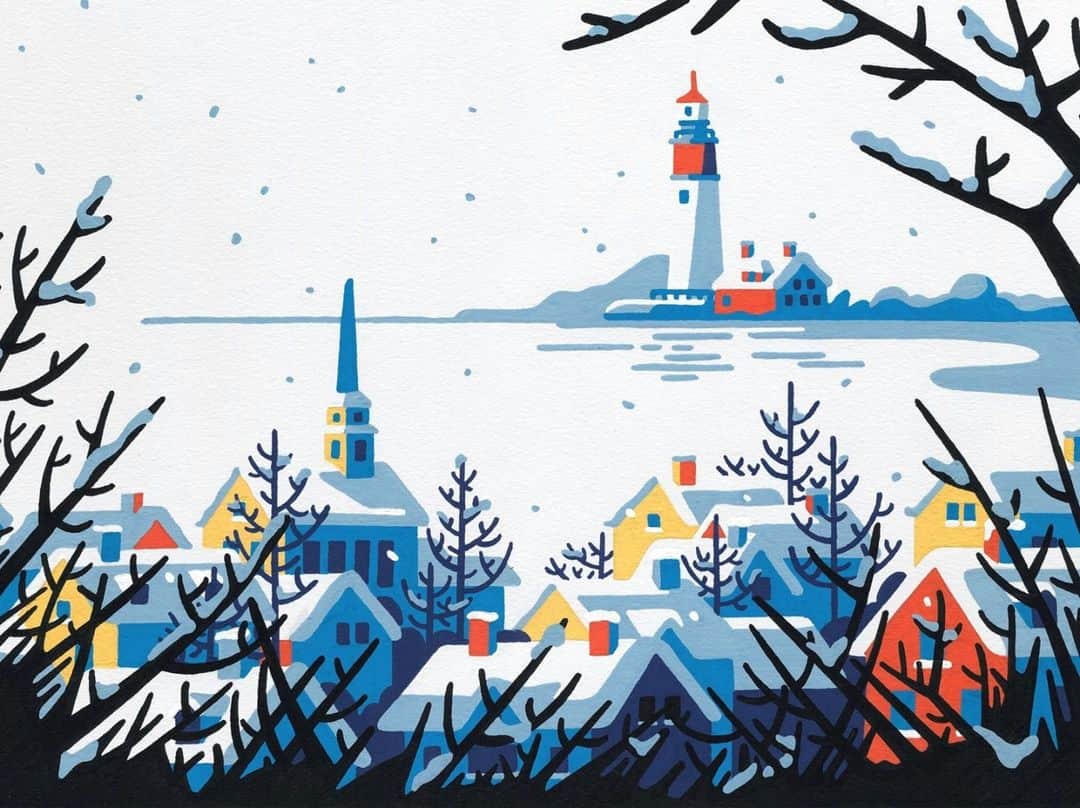 Dribbbleさんのインスタグラム写真 - (DribbbleInstagram)「Winter by Priya Mistry⠀ ⠀ #dribbble #design #illustration #winter #snow #illustrator」11月24日 15時40分 - dribbble