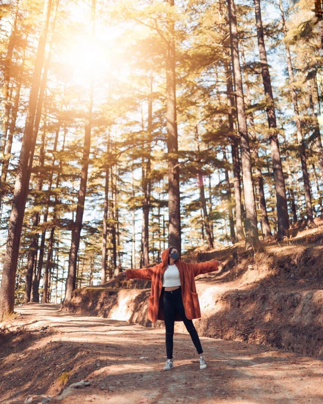 Aakriti Ranaさんのインスタグラム写真 - (Aakriti RanaInstagram)「Just me and my therapist #Nature 🌲  Spending time in nature really helps in healing and it has so many health benefits.  Me, addy, dad and 🐶 revisited all our old favourites spots and spent some quality time together. 🍃   📸 @aditya_rana  #AakritiRana #forest #himachal #kufri #trees #mountains #wanderlust #healing #naturetherapy #traveller」11月24日 16時39分 - aakritiranaofficial