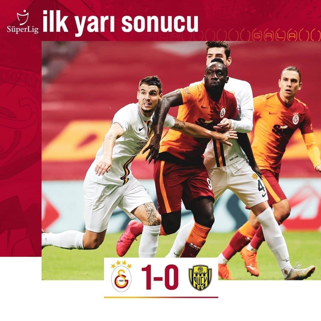 ガラタサライSKさんのインスタグラム写真 - (ガラタサライSKInstagram)「İlk yarı sonucu: #Galatasaray 1-0 MKE Ankaragücü #GSvANK」11月1日 1時52分 - galatasaray