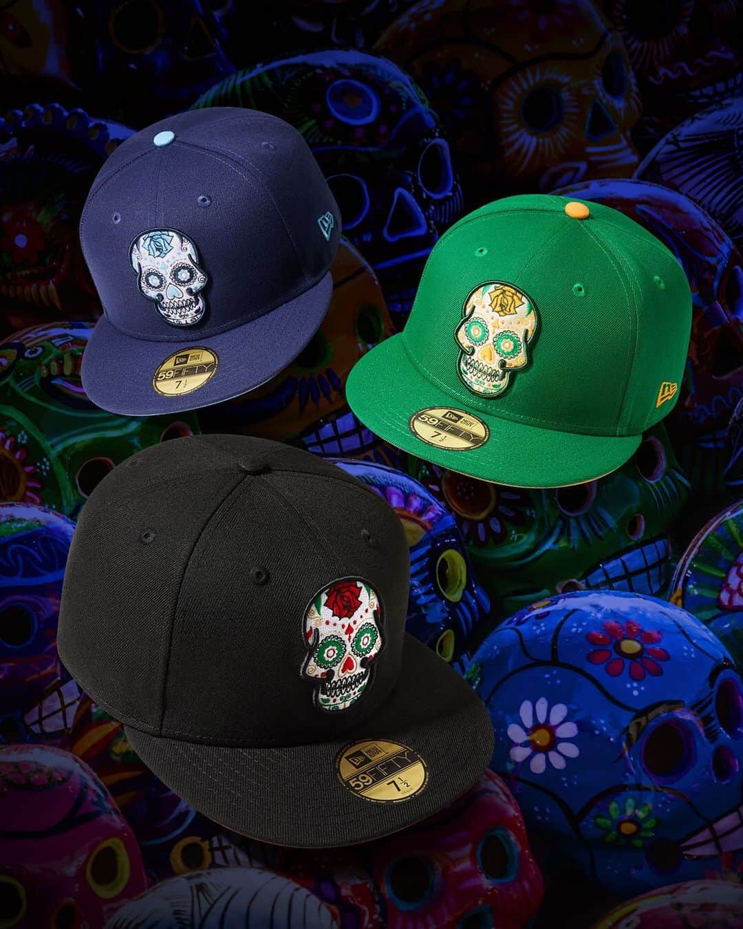 ニューエラ・キャップのインスタグラム：「Dia de los Muertos is here, celebrate accordingly at neweracap.com💀 . Link in bio」