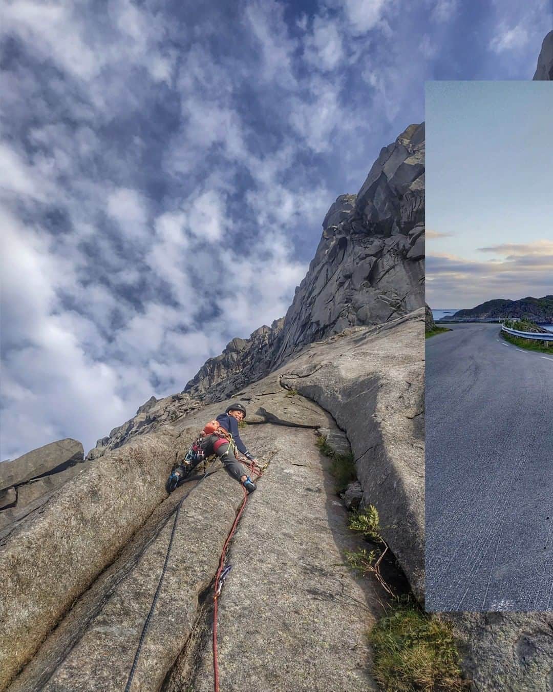ミレーのインスタグラム：「Here is what a climbers couple trip diary looks like after a few weeks hunting for nice walls on the Norwegian coasts  📷 @symon9v   #MilletRiseUp」