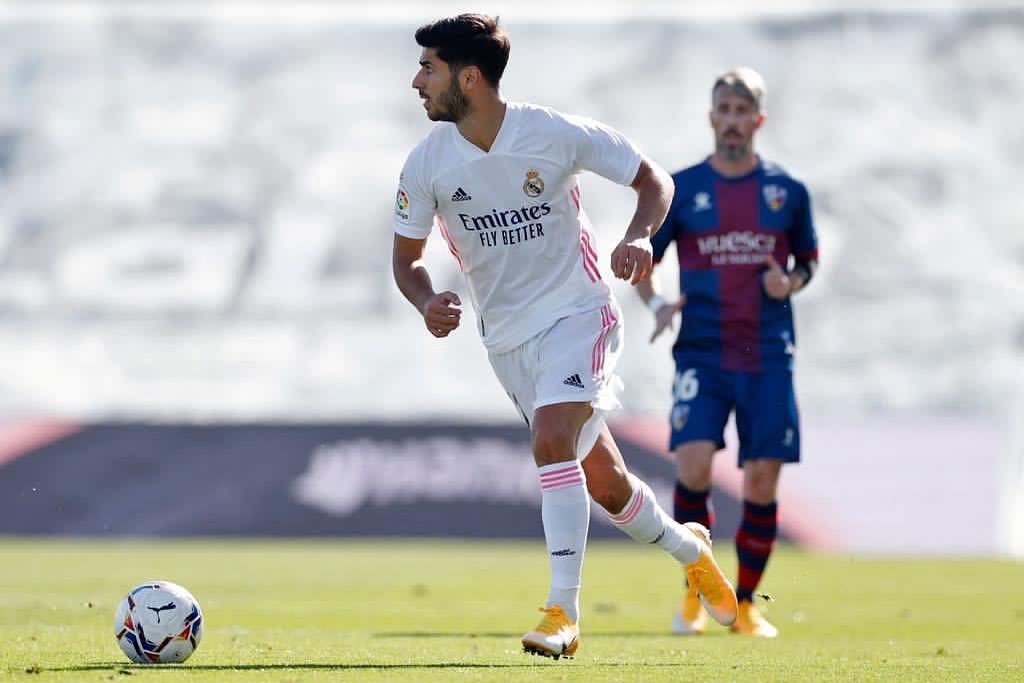 マルコ・アセンシオのインスタグラム：「+3. Ahora toca pensar en el martes.💪🏽🔝 #HalaMadrid」