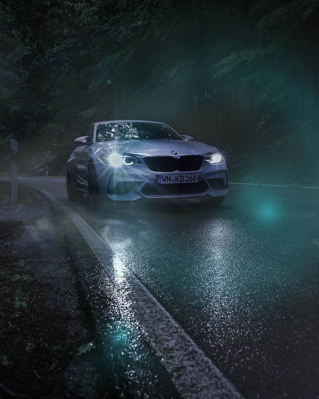 BMWのインスタグラム：「Setting the mood for a happy #Halloween 🎃. The BMW M2. #TheM2 #BMW #M2 #BMWM #BMWrepost @dennis_kellner_ @denniskellnerphotography」